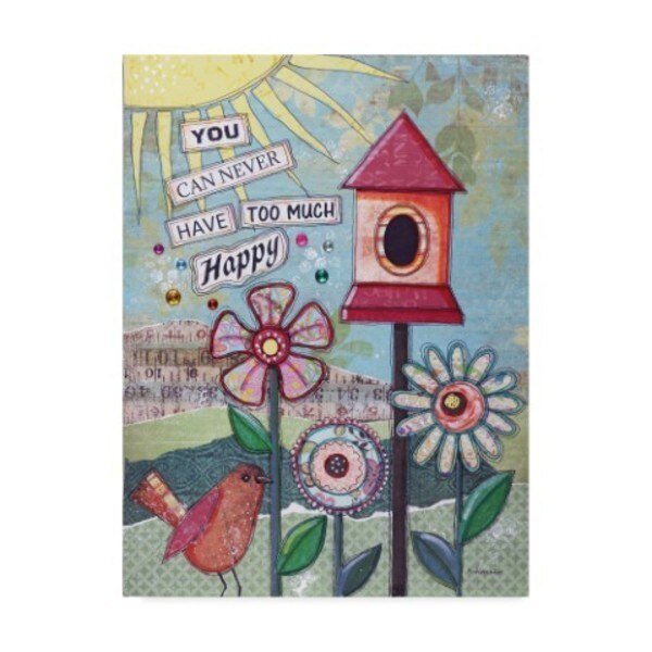 Let Your Art Soar 'Too Much Happy' Canvas Art, 24x32, Trademark Fine Art, Mfr#: ALI42600-C2432GG